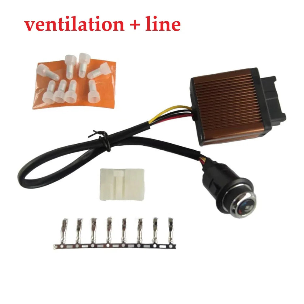23MM Motors Warm Air Outlet Control Module Switch 12V Ventilation And Heating Switch Controller Kit For Car Seat Climate Control