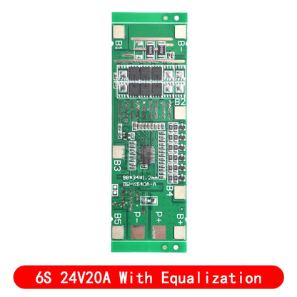 24V 6S 40A Li-Ion Lithium Battery Protection Board BMS with Balance for Ebike Scooter and Solar Lighting