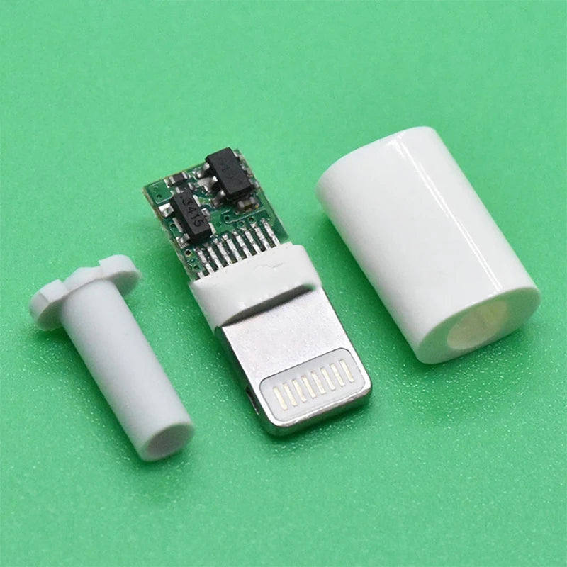 Lighting chip fast charging plug DIY only charging contor male mobile phone data cable lightning shell