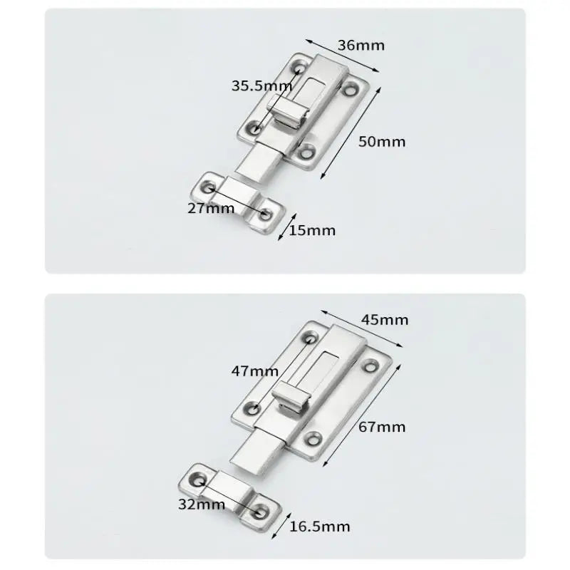 New Self-Elastic Latch Security Bolt Latch Anti-theft Spring Latches Stainless Steel Cabinet Hinges Furniture Supplies Hardware