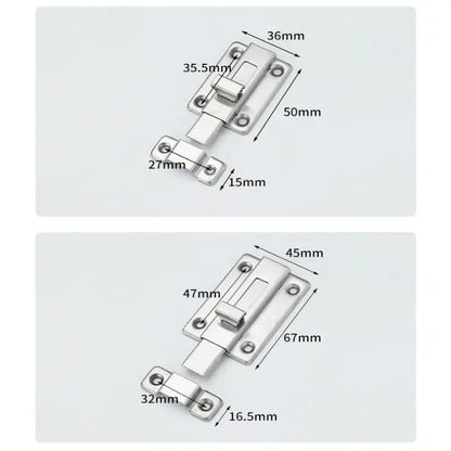 New Self-Elastic Latch Security Bolt Latch Anti-theft Spring Latches Stainless Steel Cabinet Hinges Furniture Supplies Hardware