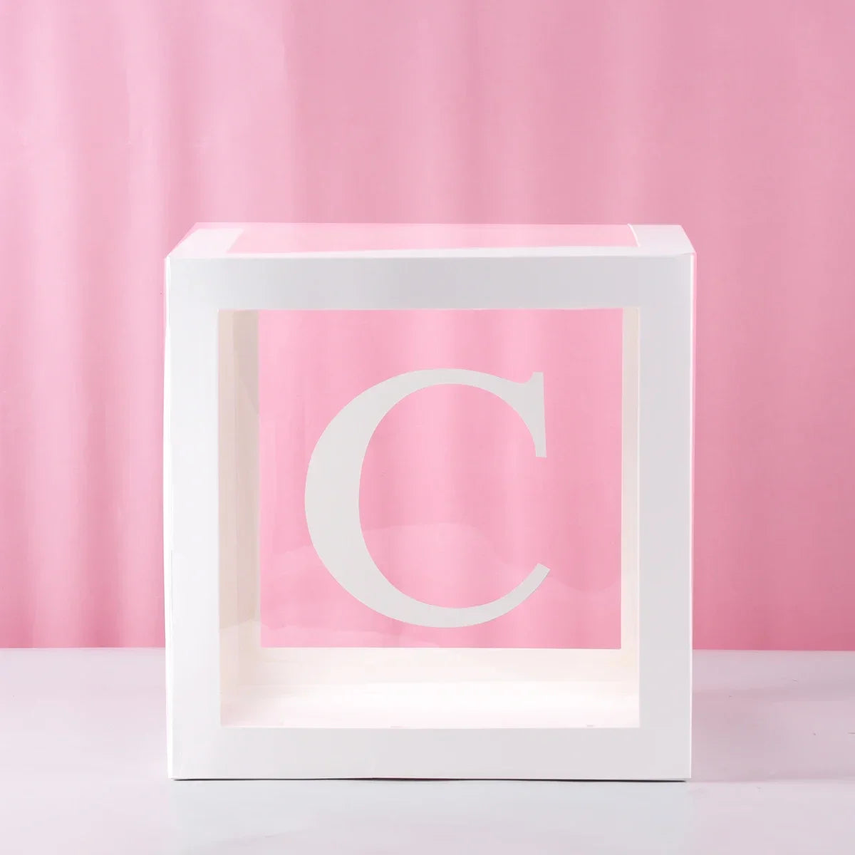 27/25cm Custom Transparent Letter Box A-Z Baby Shower Girl 1st Birthday Party Decoration Kids Wedding Birthday Balloon DIY Box