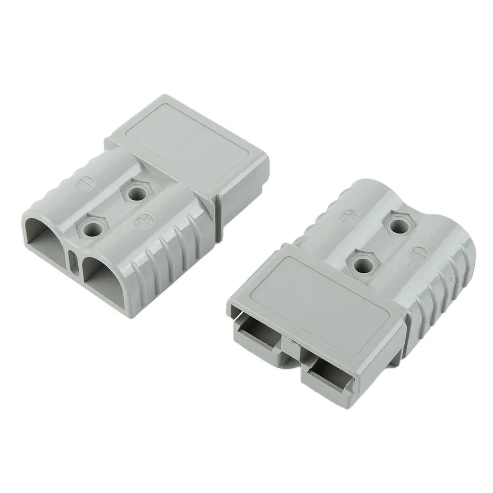 50A Anderson Plug Connector 600V Grey Red Straight Plug for Solar Cable, Ships Yachts RVs, 6AWG