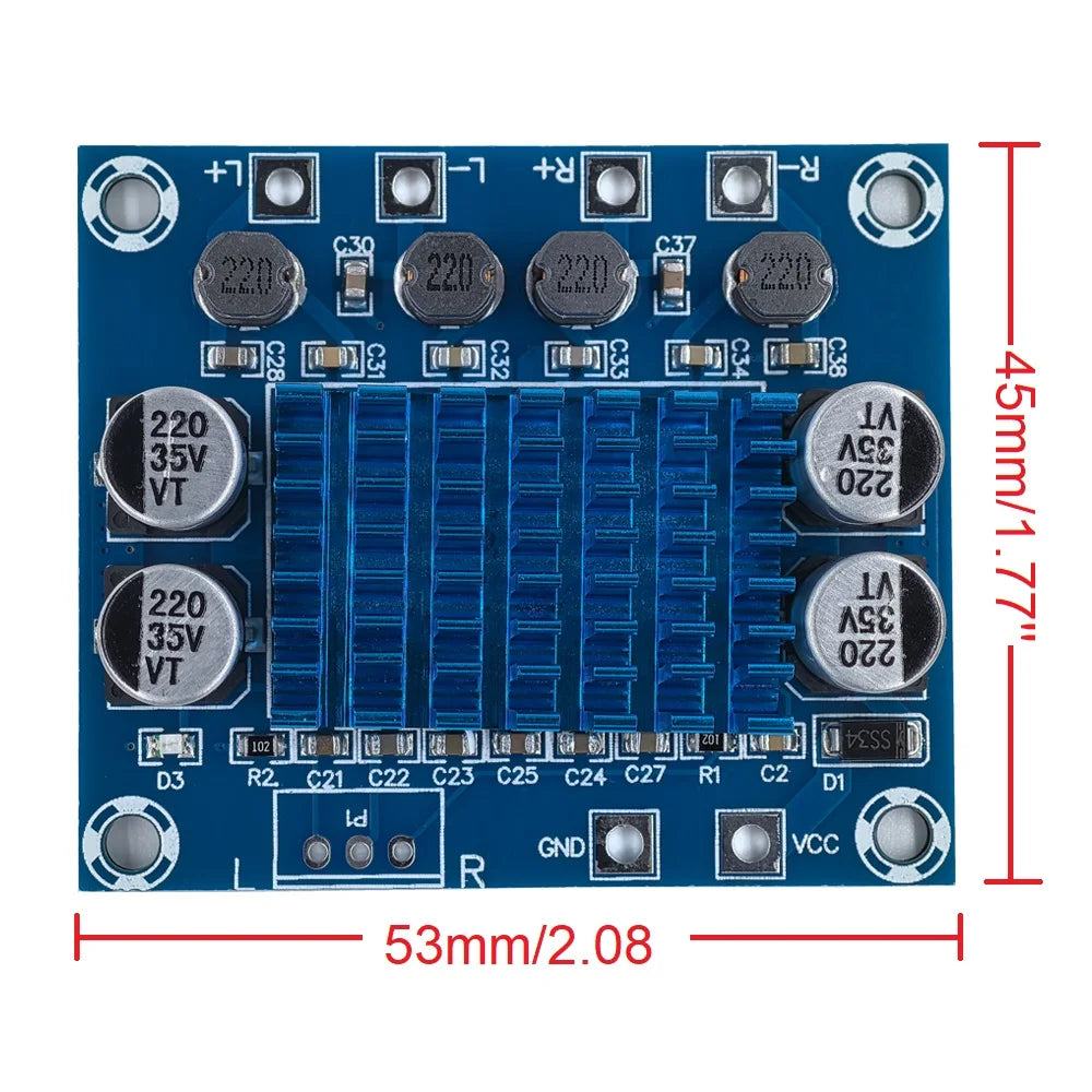 TPA3110 XH-A232 30W+30W Stereo Audio Amplifier Module 2.0 Channel DC 8-26V for Arduino and TV Speakers