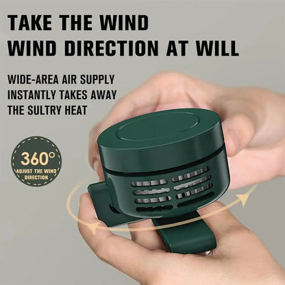 Clip-on Mini Waist Fan 3-Speed USB-C Rechargeable Portable Fan