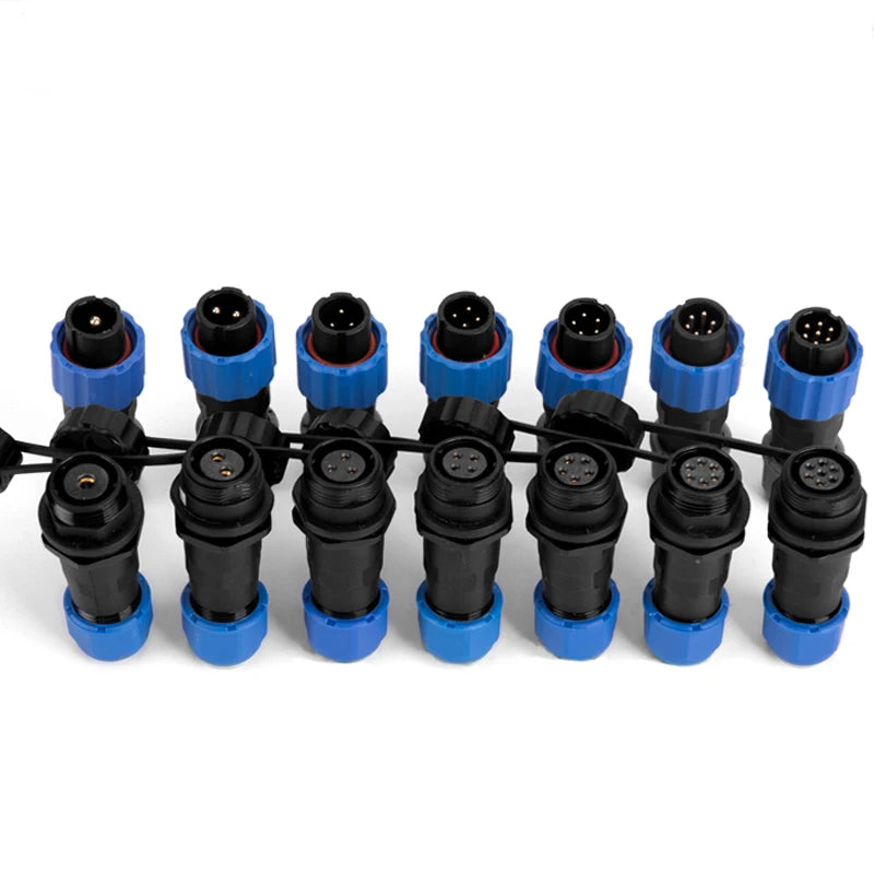 SP Series IP68 Waterproof Aviation Connector SP13 SP16 SP17 SP20 SP21 2-12Pin Panel Mount Plug and Socket