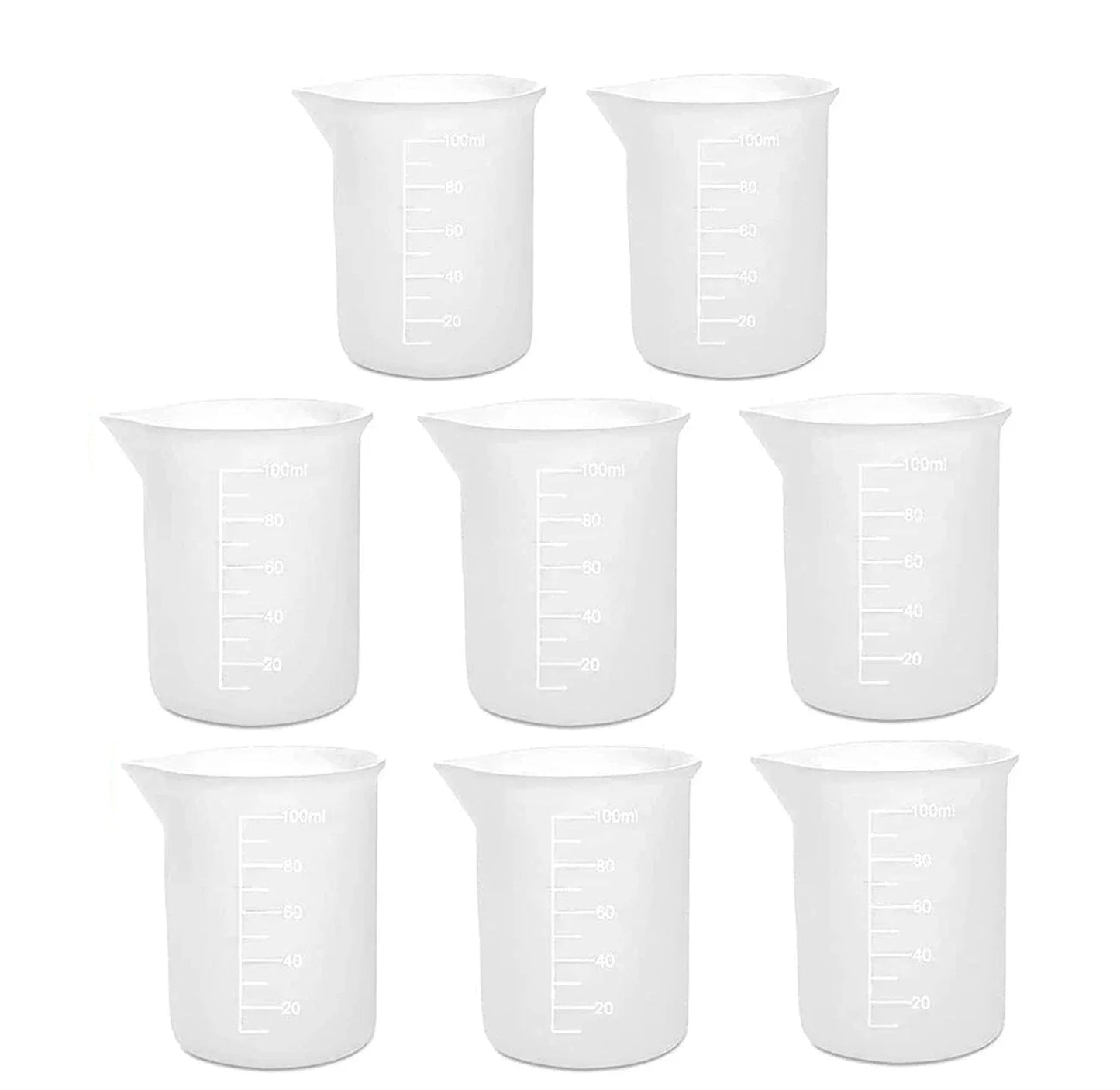 100ml Measuring Cup Transparent Plastic Beaker for Kitchen Lab