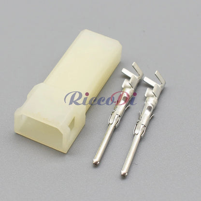 DJ3021-1.5-11/21 2-Pin White Automotive Connector Plug with Wires OEM 173973997A 171971999A