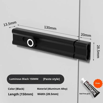 No Punching Door Lock Buckle Anti-Theft Latch Adhesive Hardware