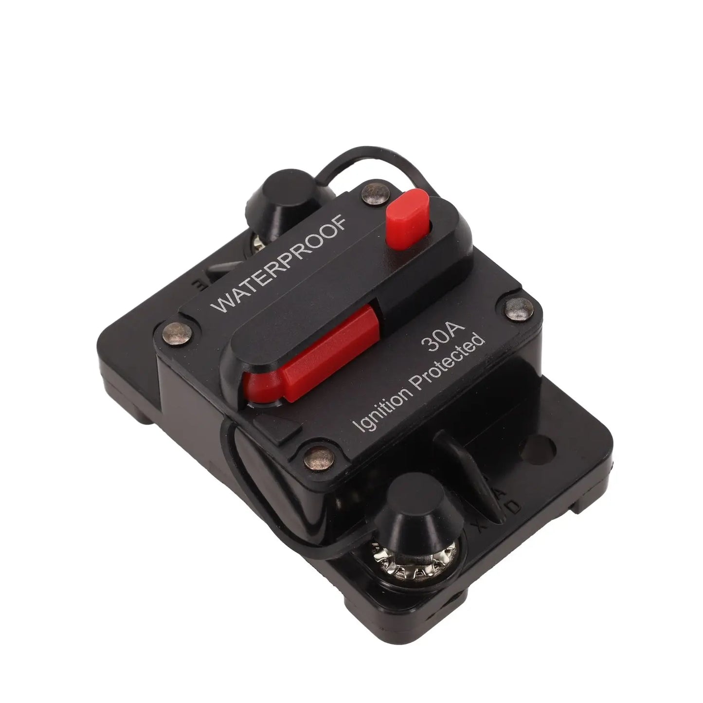 Color Black Manual Reset Fuse Sealed And Waterproof M6 Connection Studs Manual Reset Switch Protective Rubber Cap