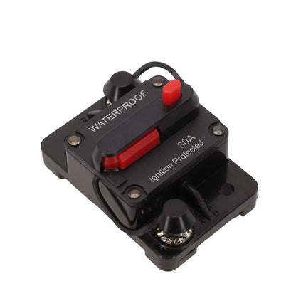 Color Black Manual Reset Fuse Sealed And Waterproof M6 Connection Studs Manual Reset Switch Protective Rubber Cap