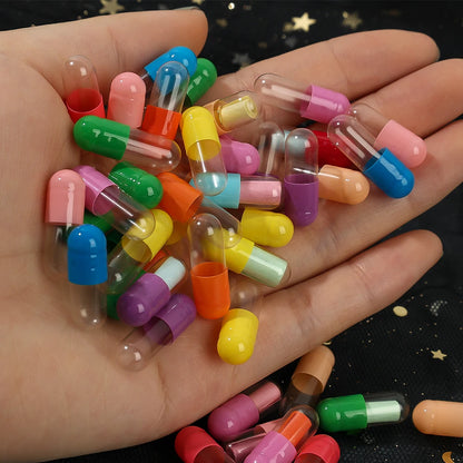 Message Capsules Love Pill with Roll Paper Blank Notes Wish Bottle Capsule Emoticon Smile Pills Wedding Party Valentine's Gift