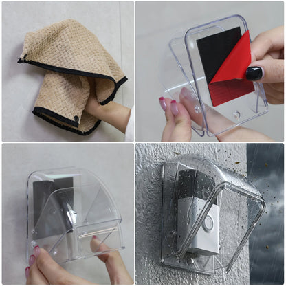 Wireless Doorbell Cover Outdoor Waterproof Call Cover Transparent Door Bell Button Protector Dustproof Ring Button Rain Cover