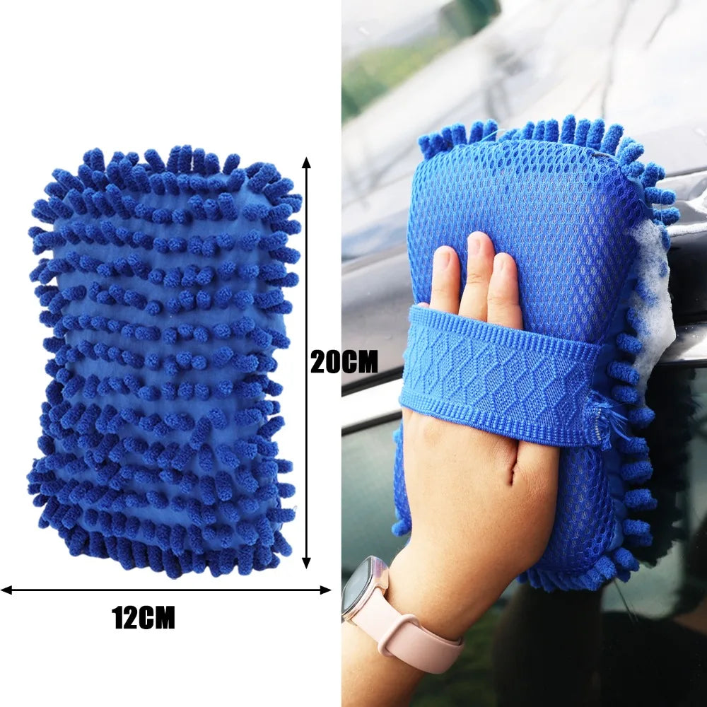 Microfiber Car Cleaning Sponge Wash Pad Scratch-Free Tool for Cars Floors