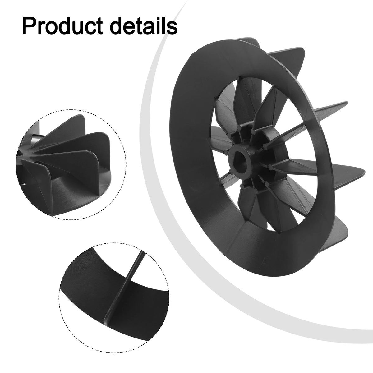Plastic Replacement Fan Blade for Air Compressor Compatible with Direct Online Motor Features Low Noise and Stable Structure