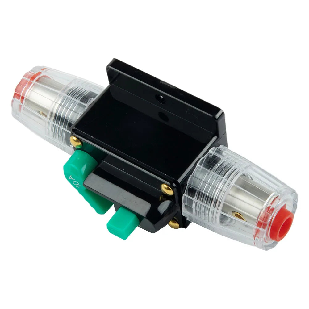 Car Boat 10A to 100A AMP Circuit Breaker Fuse Reset for 12V 24V 48V DC with Waterproof Housing and Manual Reset for Overload