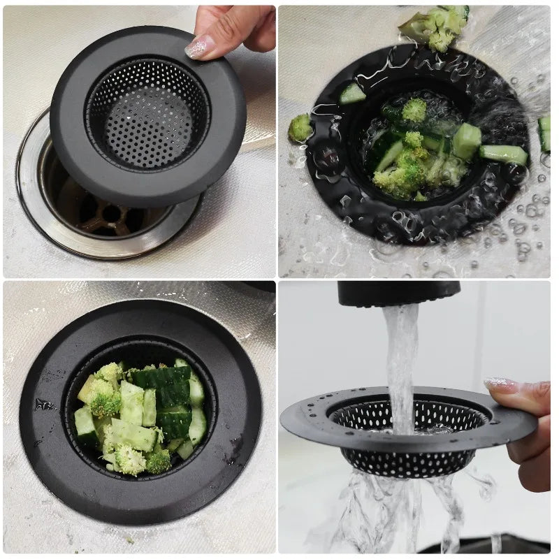 10/1PCS Kitchen Sink Filter Stainless Steel Mesh Sink Strainer Filter Bathroom Sink Strainer Drain Hole Filter Trap Waste Screen