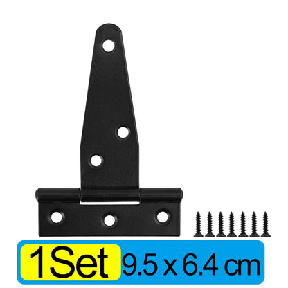 Iron Cold Rolled Steel T Shape Hinge Iron Triangle Hinge Sturdy Shed Hinge Door Gate Hinges for Home Store Furniture Hardware