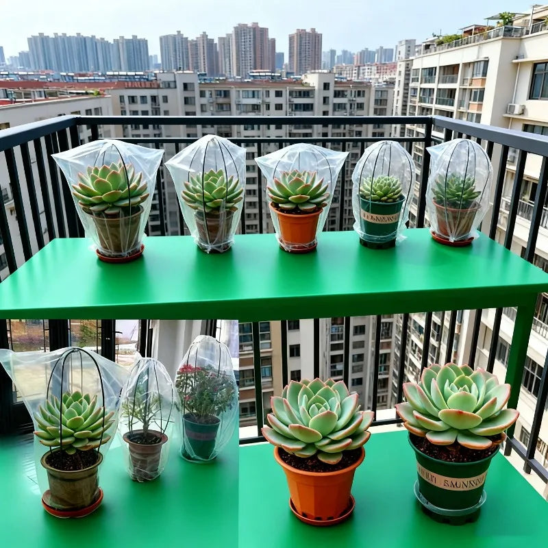 Winter Plant Covers Freeze Protection Plastic Transparent Plant Film Cover Waterproof Frost Bags for Outdoor Garden Supplies