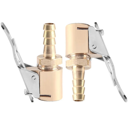 8mm Car Tire Valve Clip Solid Brass Nozzle Clamp Inflation Pump Adapter Air Chuck Inflator Quick Connector Tire Accessories 2pcs