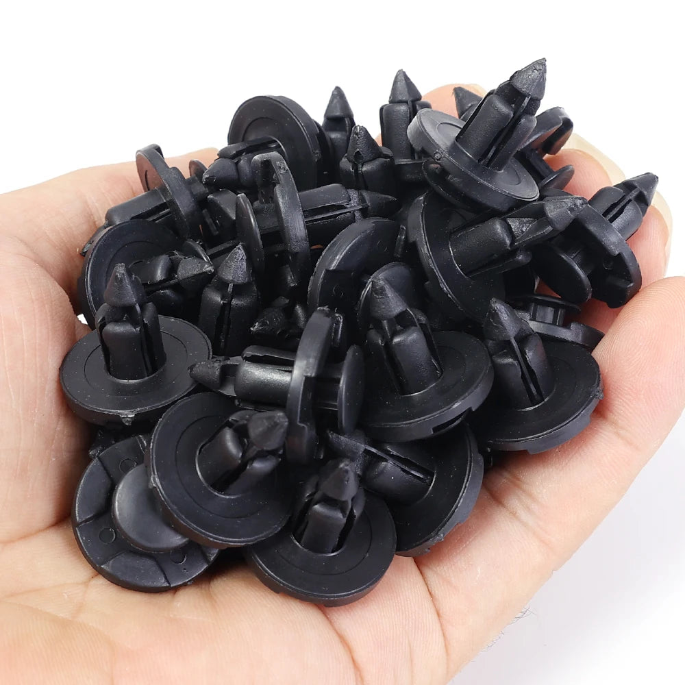8mm Automotive Fastener Rivets Clips for Nissan Body Bumper &amp; Trim — 10–100pcs