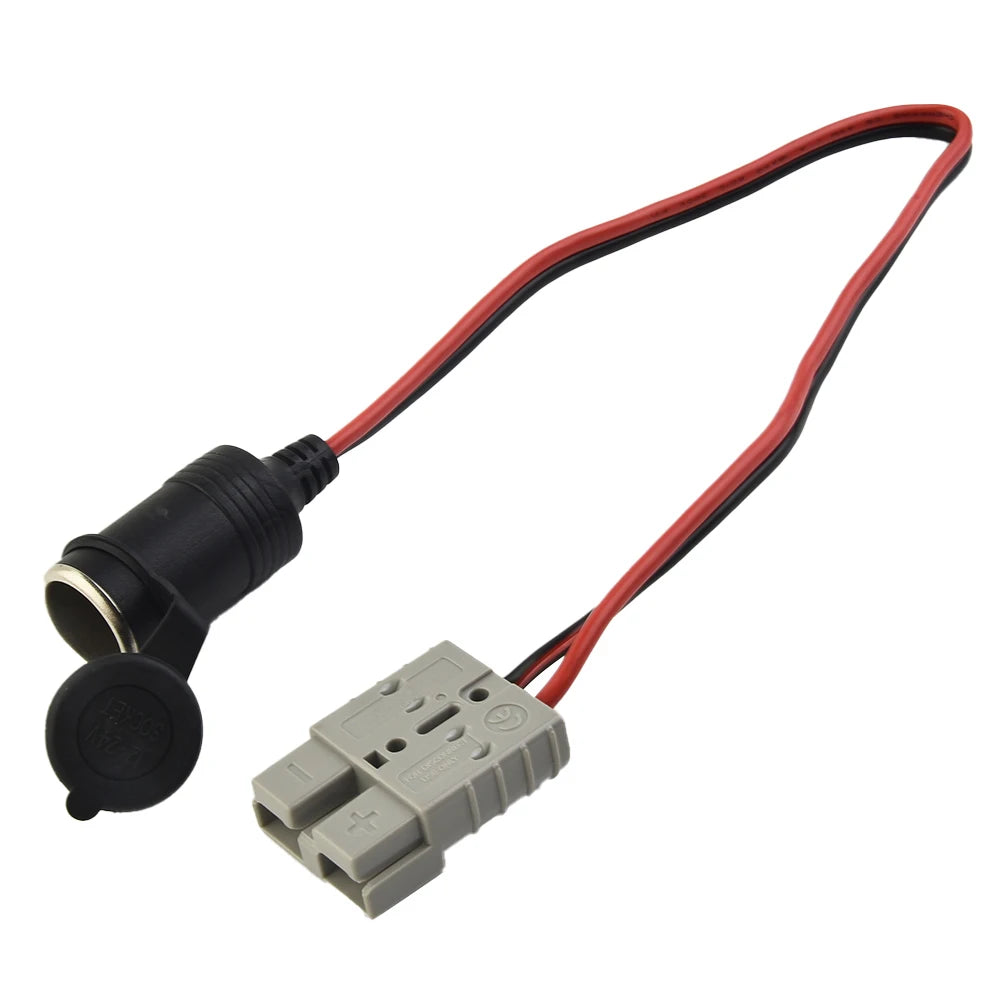 50 Amp For Anderson Plug To 16A Female Cigarette Socket Adaptor 300mm 12/24v 12AWG For Refrigerator Caravan Camping Trailer