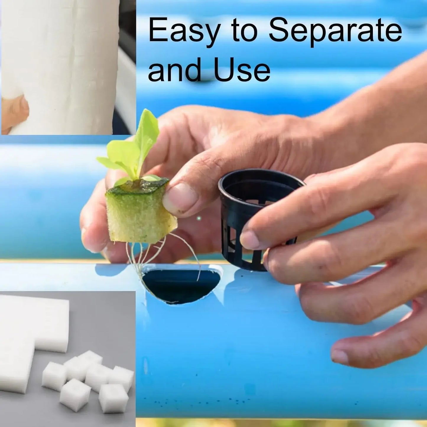 500/100PCS Hydroponic Plant Sponge Garden Cultivation Seedling Soilless Culture Planting Tools Vegetables Nursery Pots Trays