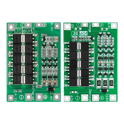 3S Li-Ion Battery BMS Protection Board ¨C 60A Enhanced Balanced Module for DIY Packs & Power Tools