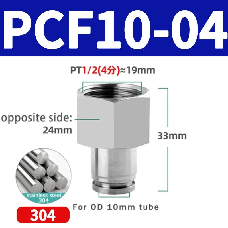 304 Stainless Steel Quick-Connect Air Hose Fittings BSP 1/8 1/4 3/8 1/2 Pneumatic Pipe Connectors Corrosion Resistant
