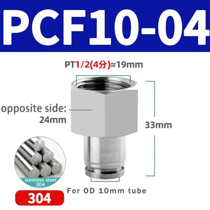 304 Stainless Steel Quick-Connect Air Hose Fittings BSP 1/8 1/4 3/8 1/2 Pneumatic Pipe Connectors Corrosion Resistant