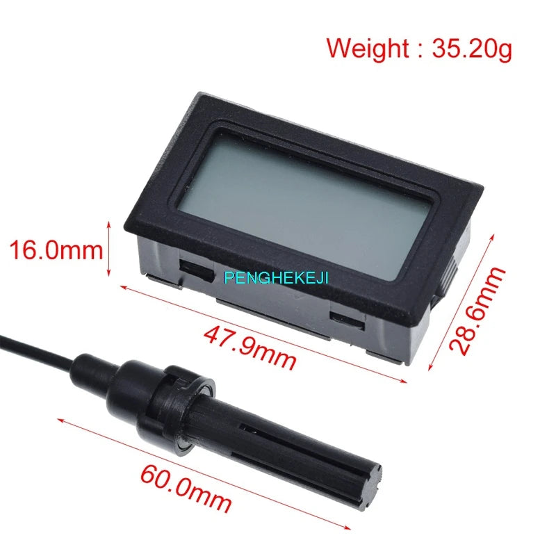 Embedded Digital Hygrometer Temperature and Humidity Meter FY-12 with Wired Probe
