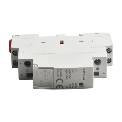 25A Contact Din Rail Mount RoHS Compliant Transparent Flip Cover Flame Retardant Plastic Low Power Consumption