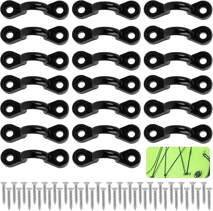Kayak Deck Rigging Kit Pad Eyes Bungee Cord Tie Down Marine Hardware