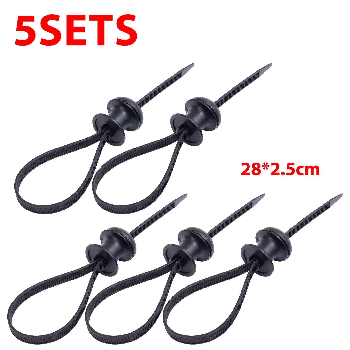 Black Nylon Zip Tie Mount Base Plate Cable Clip