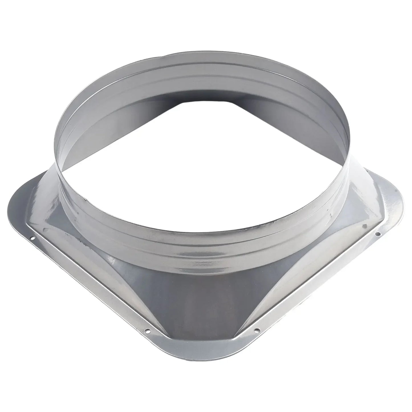 For Kitchen Hood Ventilator Pipe Connecting Vent Flange Exhaust Duct 4-10inch Electrostatic Spray Metal Silver-gray