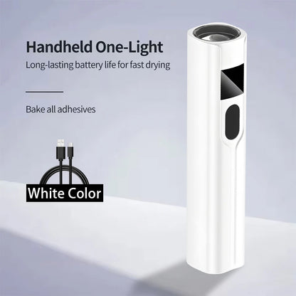 Rechargeable Professional UV LED Nail Lamp — Portable Mini Desk Nail Dryer with Display Stand for Gel Nail Art