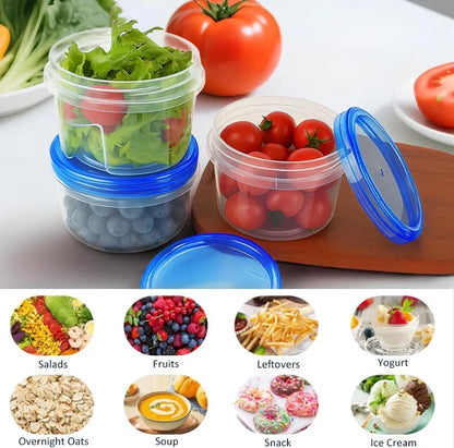 Freezer Storage Containers Plastic  Airtight Food Containers with Lids Soup Meal Prep Container Reusable Leak-proof Lunch Box
