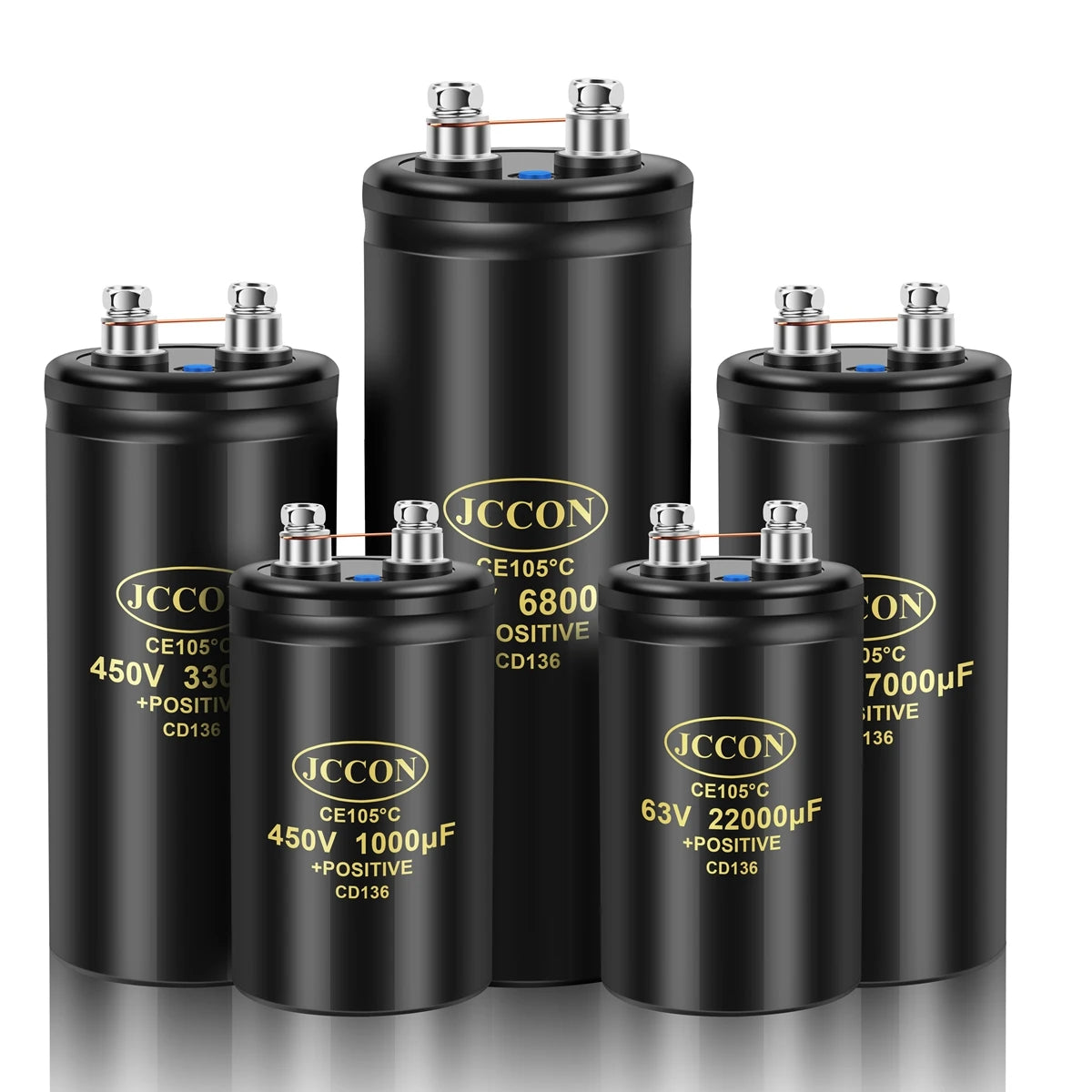 400V 4700µF CD136 Bolt Electrolytic Capacitor 76x105mm CE 105℃ With Bracket 2000H