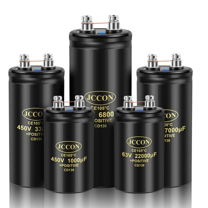 400V 4700µF CD136 Bolt Electrolytic Capacitor 76x105mm CE 105℃ With Bracket 2000H