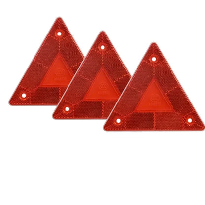 4/1pcs Triangle Warning Reflector Truck Stop Warning Sign Plate Rear Light Safety Reflective Sign Board Red Warning Reflector