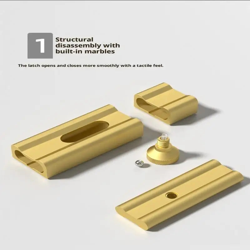 No Punching Door Lock Buckle Anti-Theft Latch Adhesive Hardware