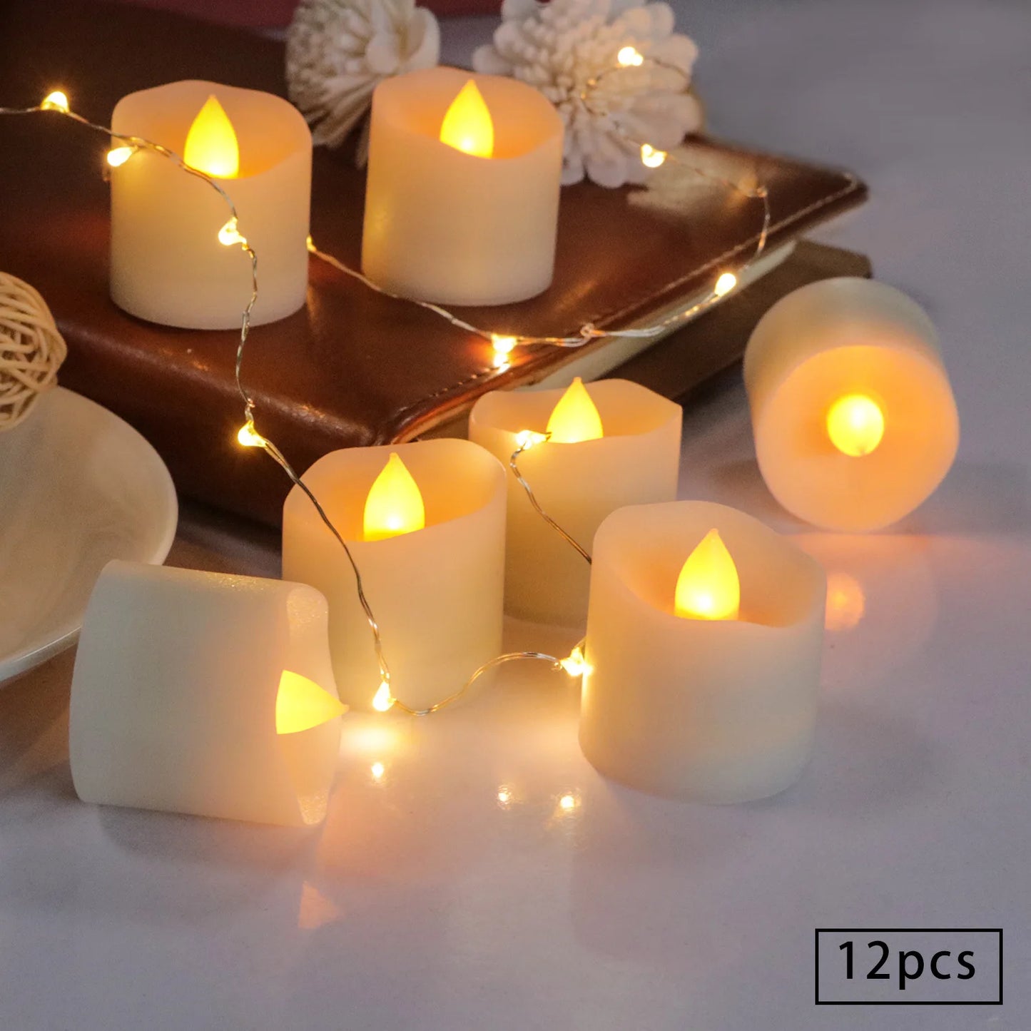 Flameless LED Candle Lights Creative Wishing Led Tea Lamp Warm White Halloween Wedding Christmas Decoration Candle Light