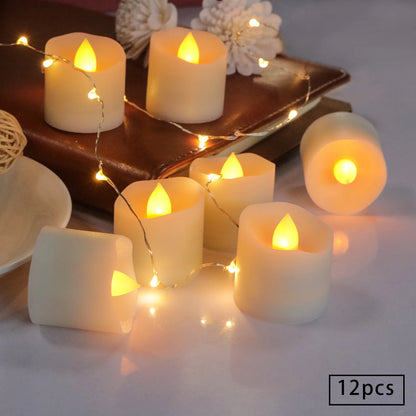Flameless LED Candle Lights Creative Wishing Led Tea Lamp Warm White Halloween Wedding Christmas Decoration Candle Light