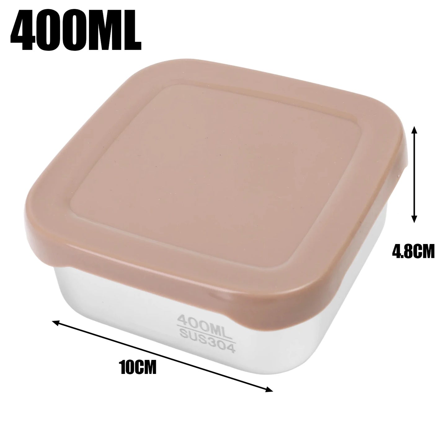 Stainless Steel Food Container with Cover Small Thicken Fresh-keep Food Fruit Lid Sealed Storage Box Kitchen Fridge Organizer