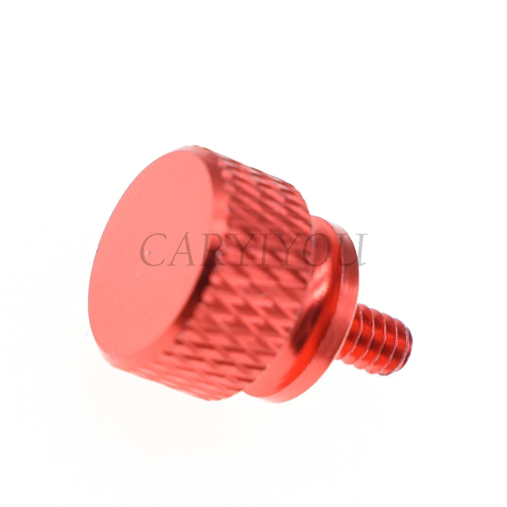 6#-32×6.5mm Aluminum Alloy Knurled Thumb Screw for PC Case & HDD — 5-Pack