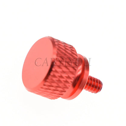 6#-32×6.5mm Aluminum Alloy Knurled Thumb Screw for PC Case & HDD — 5-Pack