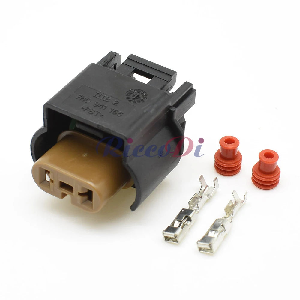 DJ7029WA/WB-2.8-21 2-Pin Waterproof Fog Light Connector for VW Audi Passat OEM 3D0 941 165A