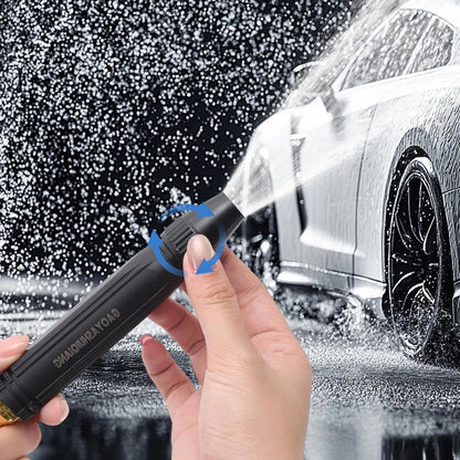 High Pressure Car Wash Water Gun Nozzle Adjustable Jet Garden Hose Sprayer Cleaning Tool with Clamps for Auto Vehicle Care Kit