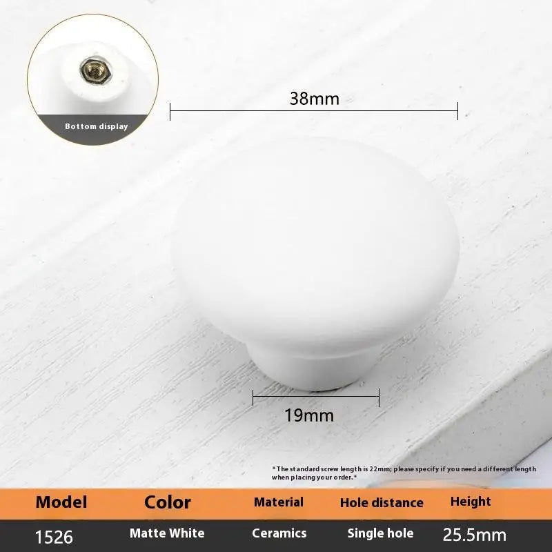 1pc Children's Furniture Handles Nordic Ceramic Children Room Cabinet Handles Macaron Colorful Round Drawer Knobs And Pulls