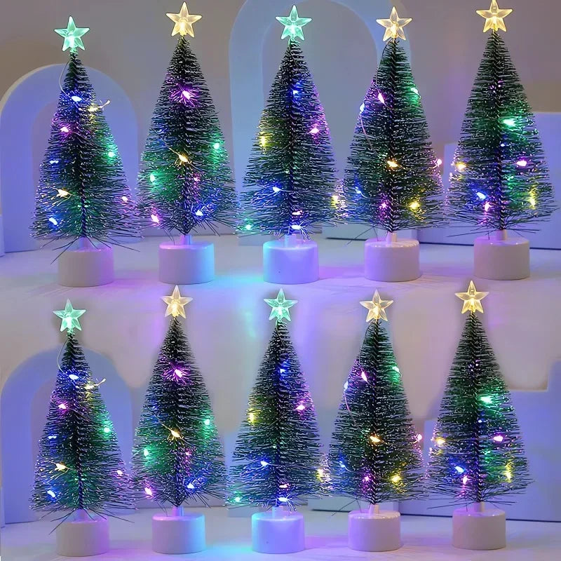 1/3PCS Christmas Tree Night Light Pine Needle String Lights Battery Powered for Home Desktop Decor New Year Party Gift Decor